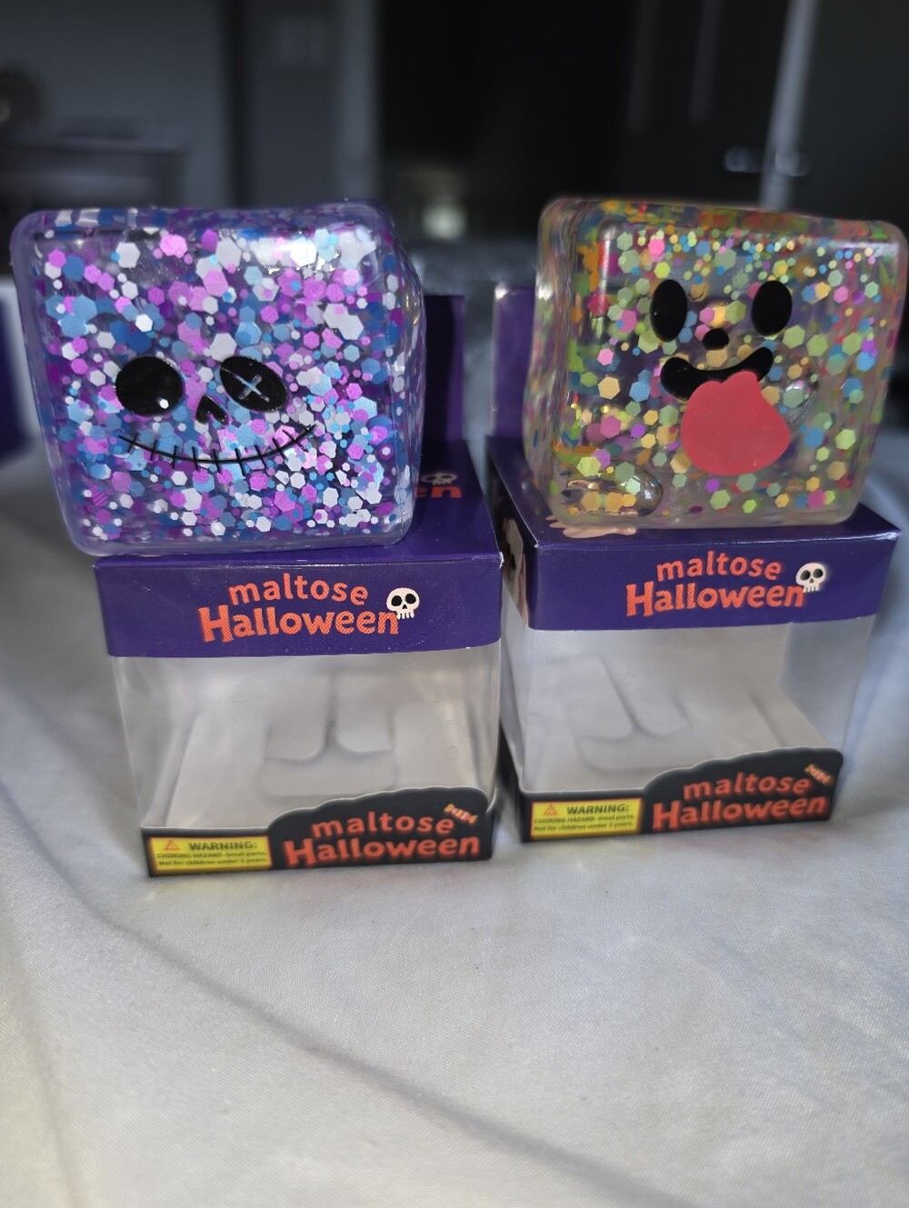 2 Halloween Light Up Sugar Cubes